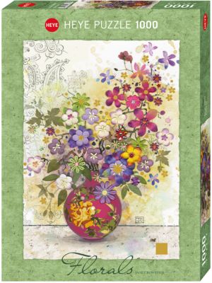 Пазл "Розовая ваза, 1000 деталей, Heye