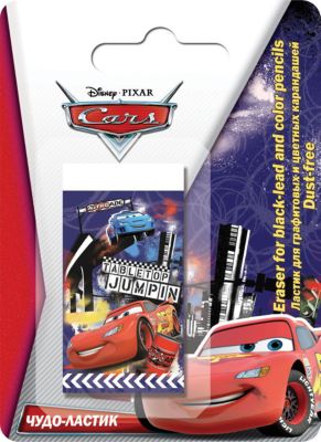 Ластик "Тачки" для графитовых и цветных карандашей