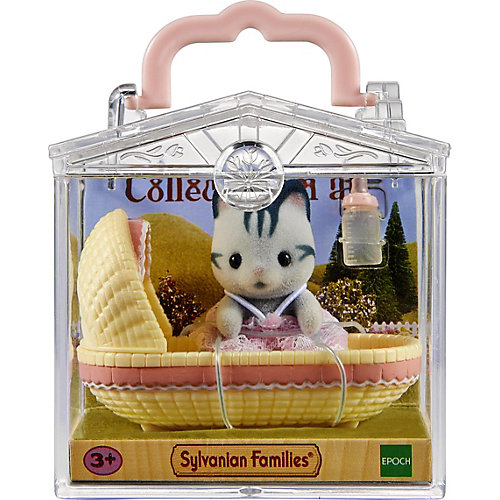 Набор "Младенец в пластиковом сундучке" (котенок в люльке), Sylvanian Families от Эпоха Чудес