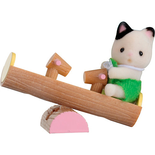 Набор "Младенец в пластиковом сундучке " (котенок на качелях), Sylvanian Families от Эпоха Чудес