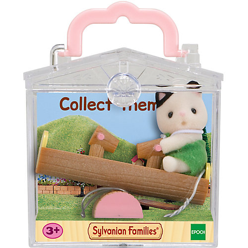 Набор "Младенец в пластиковом сундучке " (котенок на качелях), Sylvanian Families от Эпоха Чудес