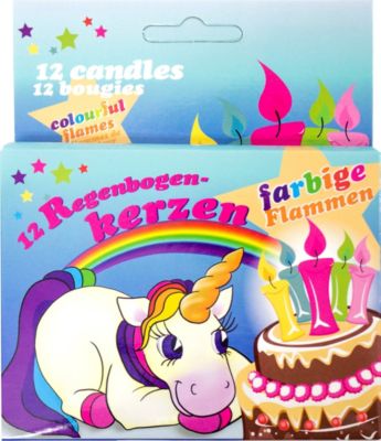 Regenbogenkerze, 12 Stück