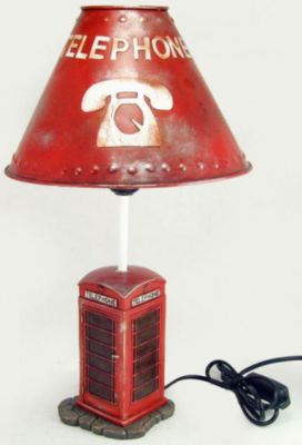 Настольный светильник "Английская телефонная будка" 25*25*31,5 см