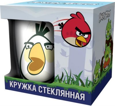 Кружка "Белая птица" 300 мл (стекло), Angry Birds