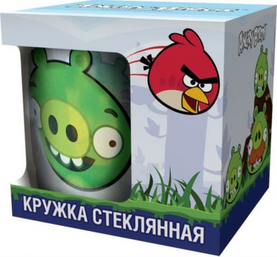 Кружка "Свин" 300 мл (стекло), Angry Birds