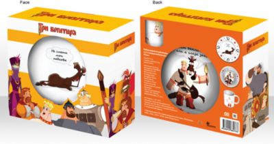 Керамический набор посуды "Конь Юлий" (3 предмета), Богатыри