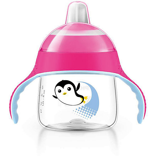 Чашка-поильник с носиком, 200 мл, от 6 мес., Avent, розовый от PHILIPS AVENT