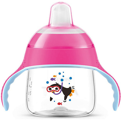 Чашка-поильник с носиком, 200 мл, от 6 мес., Avent, розовый от PHILIPS AVENT