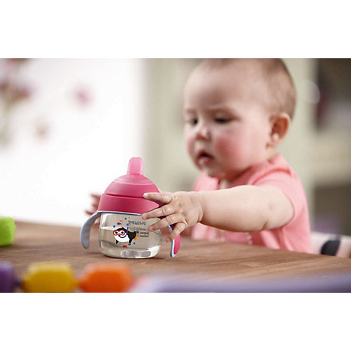 Чашка-поильник с носиком, 200 мл, от 6 мес., Avent, розовый от PHILIPS AVENT