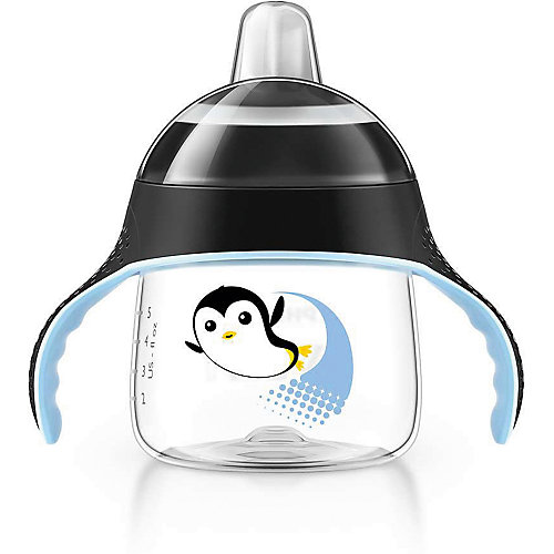 Чашка-поильник с носиком, 200 мл, от 6 мес., Avent, чёрный от PHILIPS AVENT