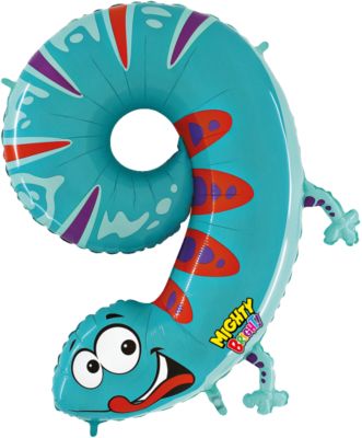 Ballon Zahl 9 Gecko trkis