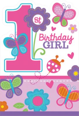 Einladungskarten Sweet Birthday Girl 1 Geburtstag 6 Stuck Inkl Umschlage Amscan Mytoys