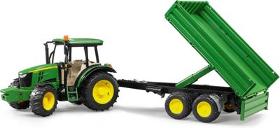 BRUDER 2108 John Deere 5115M mit Bordwandanhänger 1:16, John Bruder® Spielzeug Traktor »John Deere 5115M mit