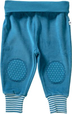 LEELA COTTON Baby Nickihose Organic Cotton blau Gr. 50/56