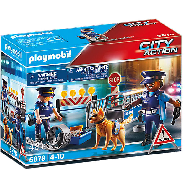Ringlet landlady funnel PLAYMOBIL® 6878 Polizei-Straßensperre, PLAYMOBIL City Action | myToys
