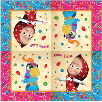 Салфетки "Машины сказки" 33*33 см, 20 шт