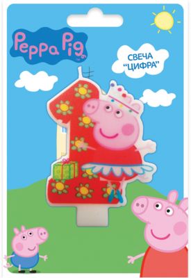 Свеча-цифра №1, Свинка Пеппа