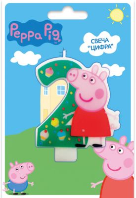 Свеча-цифра №2, Свинка Пеппа