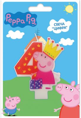 Свеча-цифра №4, Свинка Пеппа
