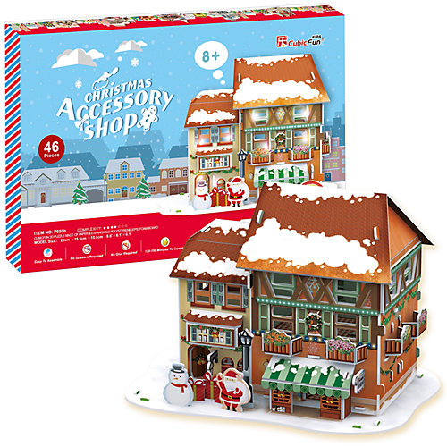 Рождественский домик 4, с подсветкой, CubicFun от CubicFun