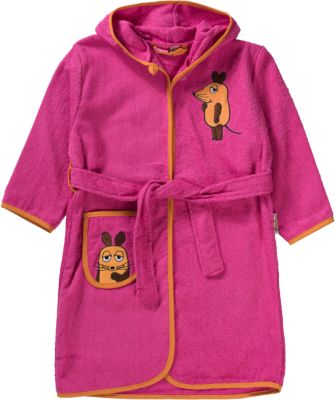 PLAYSHOES Bademantel MAUS pink Gr. 74/80 Mdchen Baby