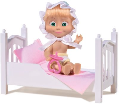 Кукла Маша с кроваткой, Маша и Медведь, Simba