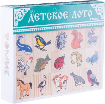 Лото "Животный мир", 48 штук,Томик