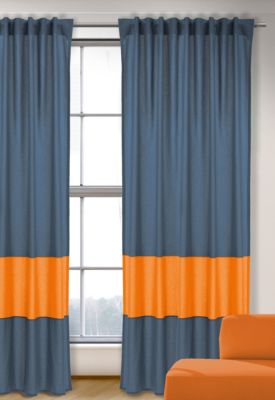 Vorhang Uni Blau Orange 245x135 1 Schal