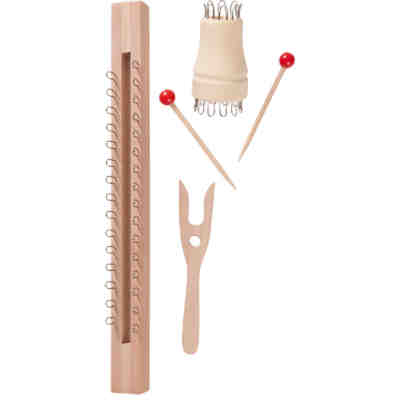 Strick-Set mit Strickgabel, -stab und -liesel