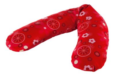 Stillkissen Original mit Bezug 190 cm, Retroblume rot