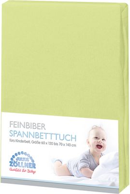 Spannbettlaken Spannlaken grün 40X90 cm Bettlaken Zöllner Babyspannlaken