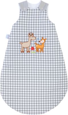 Schlafsack Rehfamilie grau Gr. 110