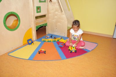 Teppich Segment Ecke, 150 cm mehrfarbig