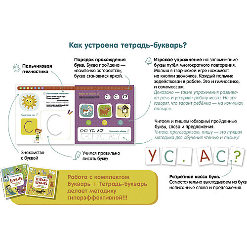 Тетрадь-Букварь "Учимся читать и писать с 2-3 лет" от Clever