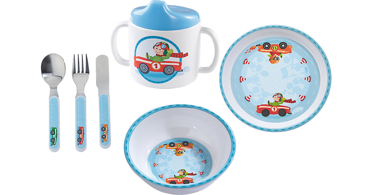 HABA · Kindergeschirr Flotte Flitzer, 4-tlg. HABA · Kindergeschirr Flotte Flitzer, 4-tlg.