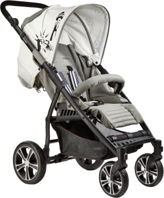 Buggy S4 Air+, New York Kunstleder wei-grau, Gestell schwarz wei/grau