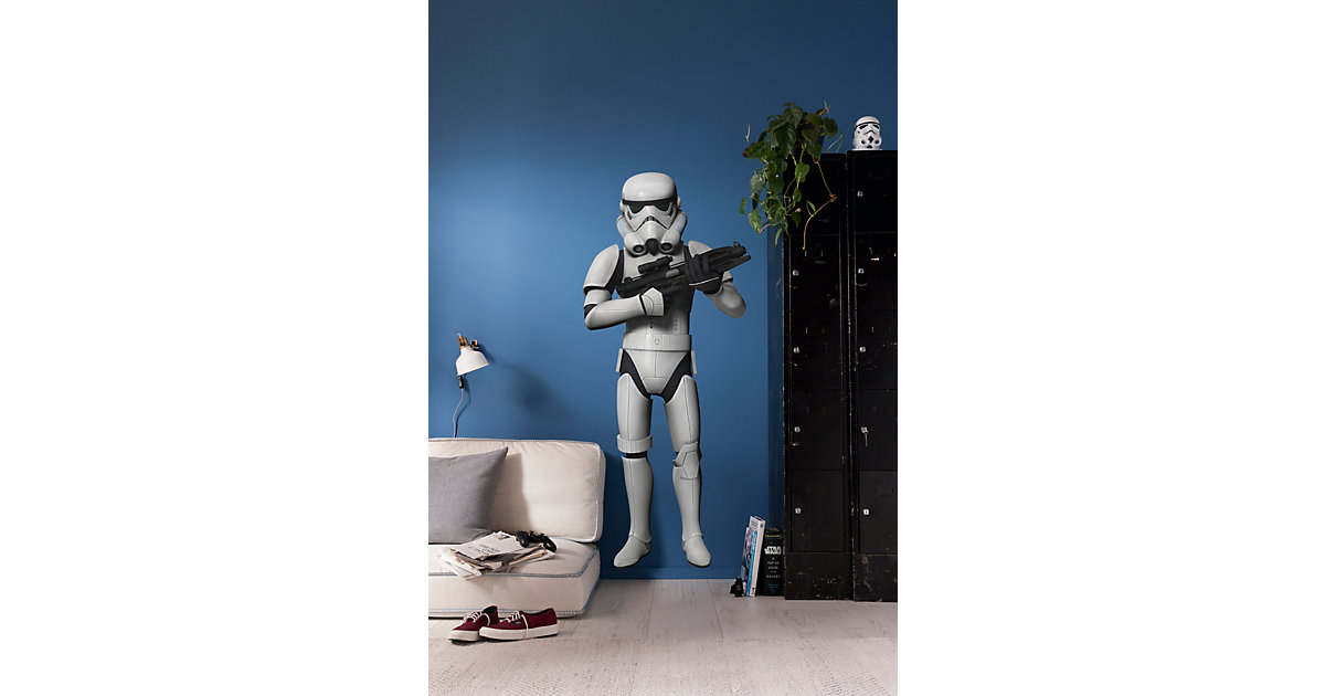 Wandsticker Star Wars, Das Erwachen der Macht, Stormtrooper, 100 x 70 cm weiß