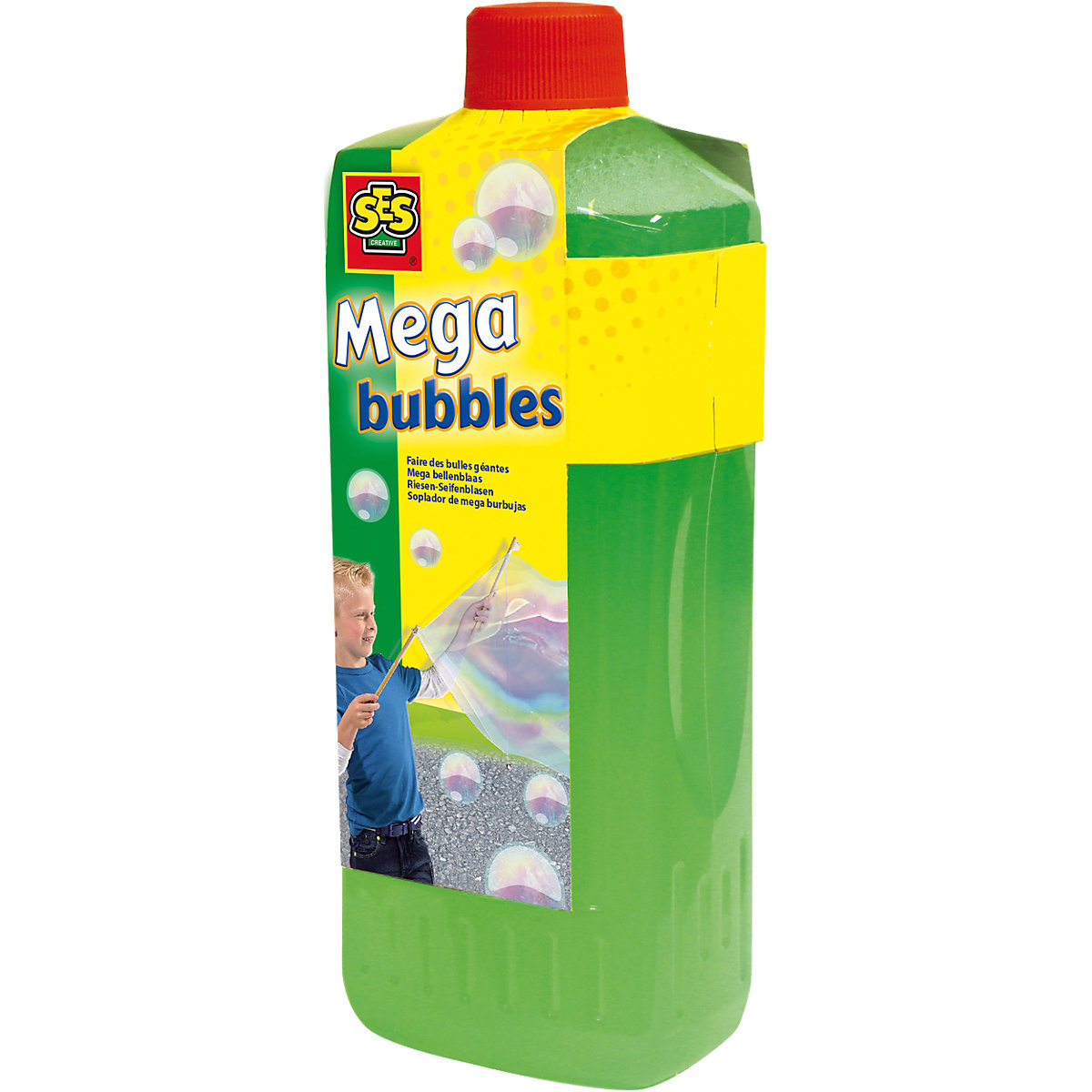 SES Creative 02256 Nachfüllset Mega bubbles Riesen-Seifenblasen 750 ml