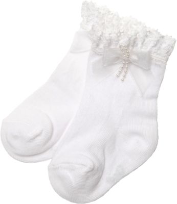 Baby Socken zur Taufe, wei Gr. 18/19 Mdchen Baby