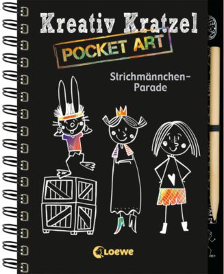 Buch - Kreativ-Kratzel Pocket Art: Strichmnnchen-Parade