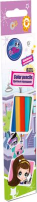 Цветные карандаши 6 шт, Littlest Pet Shop