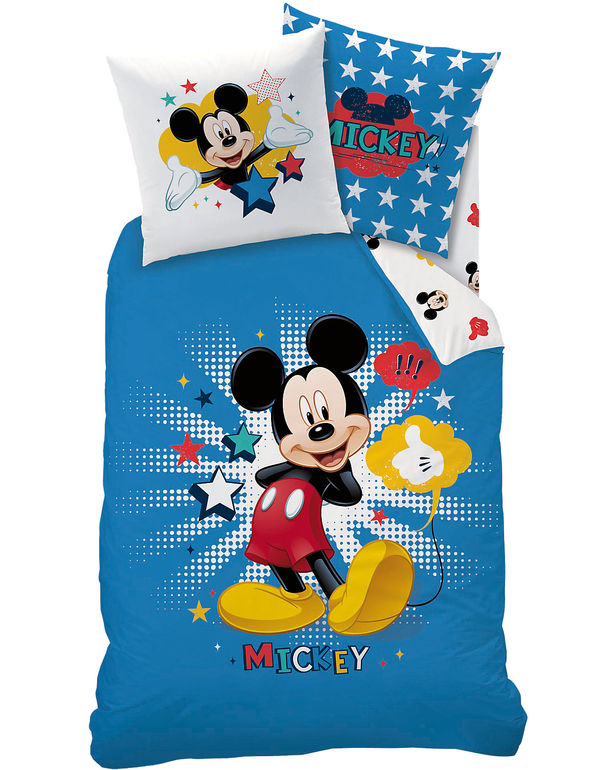 Kinderbettwäsche Disney´s Mickey Star Renforcé 135 x 200 + 80 x 80 cm