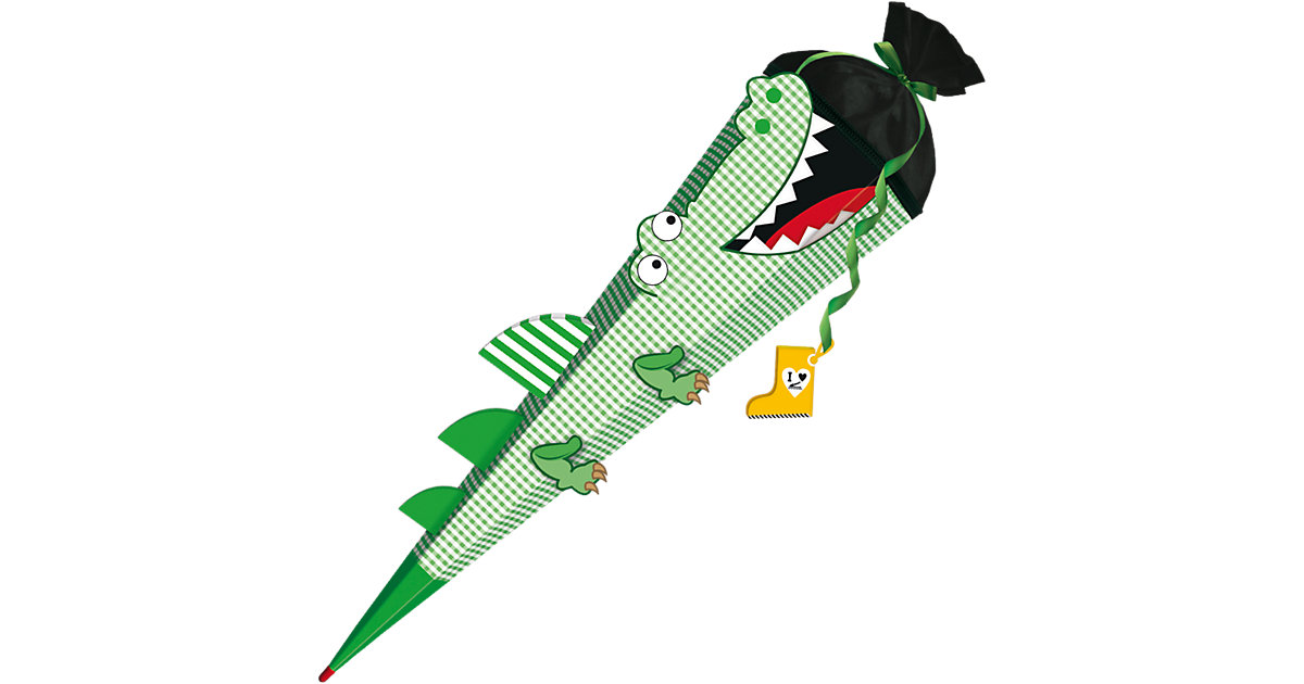 Bastelset 3D Motiv-Schultüte Krokodil vom Nil, 80 cm