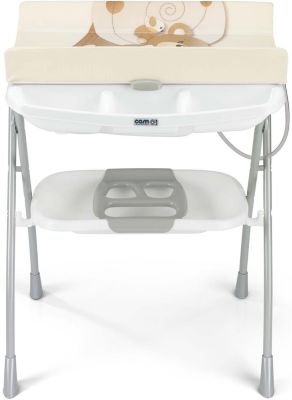 Пеленальный столик с ванночкой Volare, Мишка, CAM,  бежевый