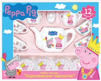 Посудка "Королевское Чаепитие" 12 пр., Свинка Пеппа