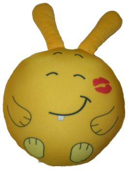 Игрушка-антистресс "Заяц-смайлик с поцелуем"