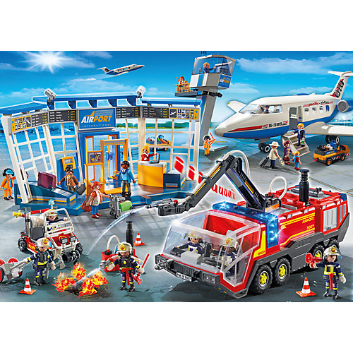 Конструктор Playmobil "Городской Аэропорт" Пожарная машина со светом и звуком от PLAYMOBIL®