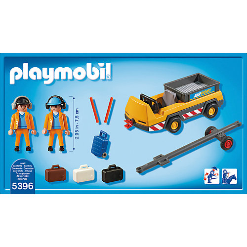Конструктор Playmobil "Городской Аэропорт" Буксир самолета с наземной командой от PLAYMOBIL®