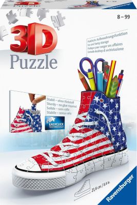 Image of 3D-Puzzle Sneaker Utensilo, H12 cm, 108 Teile, American Style