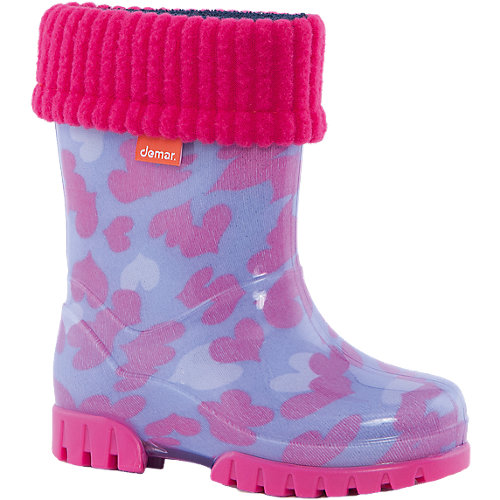 Резиновые сапоги со съемным носком Demar Twister Lux Print - pink/blau от Demar